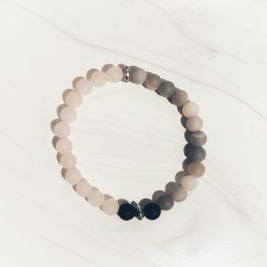 Rose Quartz and Agate Bracelet