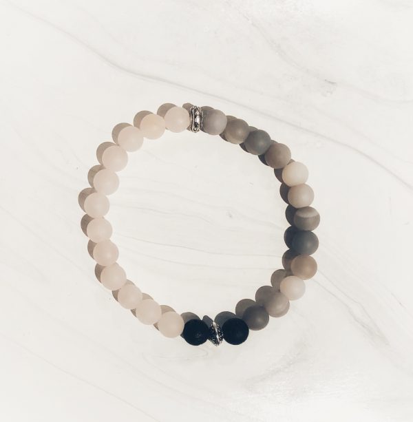 Rose Quartz and Agate Bracelet