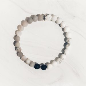 Grey Agate and Howlite