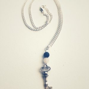 key and rose necklace