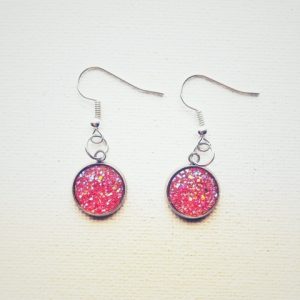 pink earrings